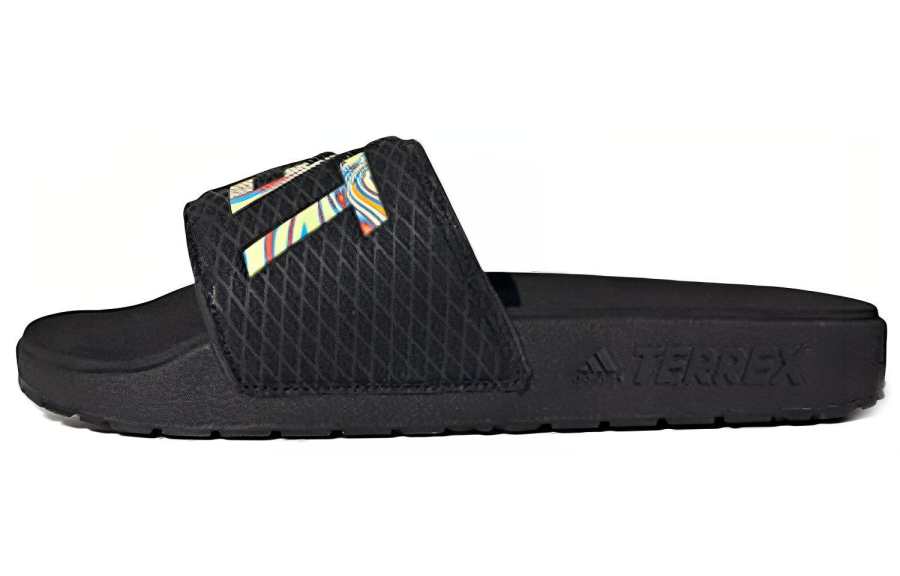 Adidas Adidas Terrex Adilette Rubber Sole Slip Resistant Slip Resistant Slide Slippers Unisex Black
