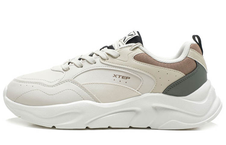 XTEP Cushioning, Wear Resistant Low top Casual Shoes Men's White