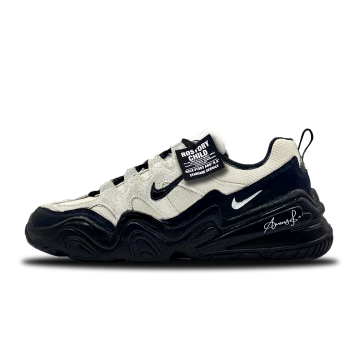 Nike Nike Tech Hera Rock Milk White Abrasion Resistant Low top Casual Shoes Men's Black White
