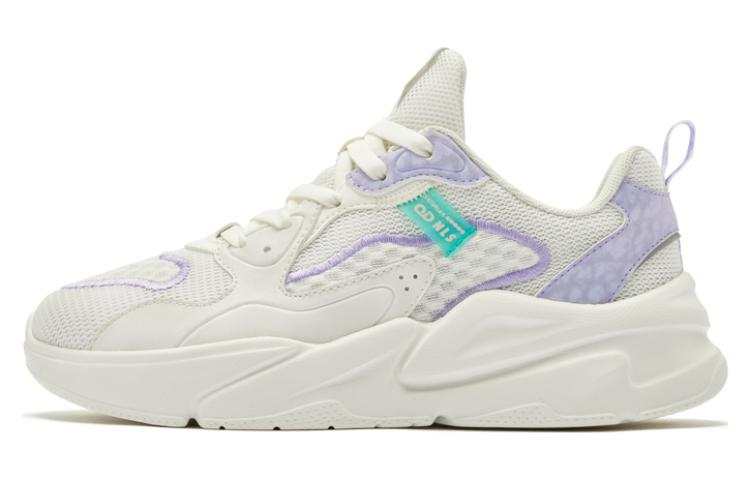 QIAODAN Slip Resistant Cushioning Low top Casual Shoes Women's White Purple