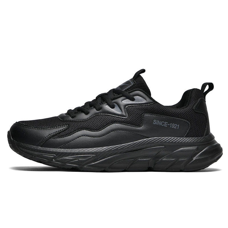 Binary Binary Cushioning Height Increasing Lightweight Slip Resistant Low top Casual Shoes Men's Black