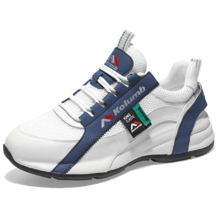 Kolumb Cushioning Slip Resistant Breathable Low top Casual Shoes Men's White Blue