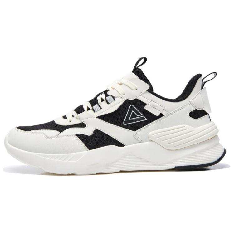 PEAK Sports Life Collection Slip Resistant, Abrasion Resistant, Breathable Low top Casual Shoes Unisex White Black
