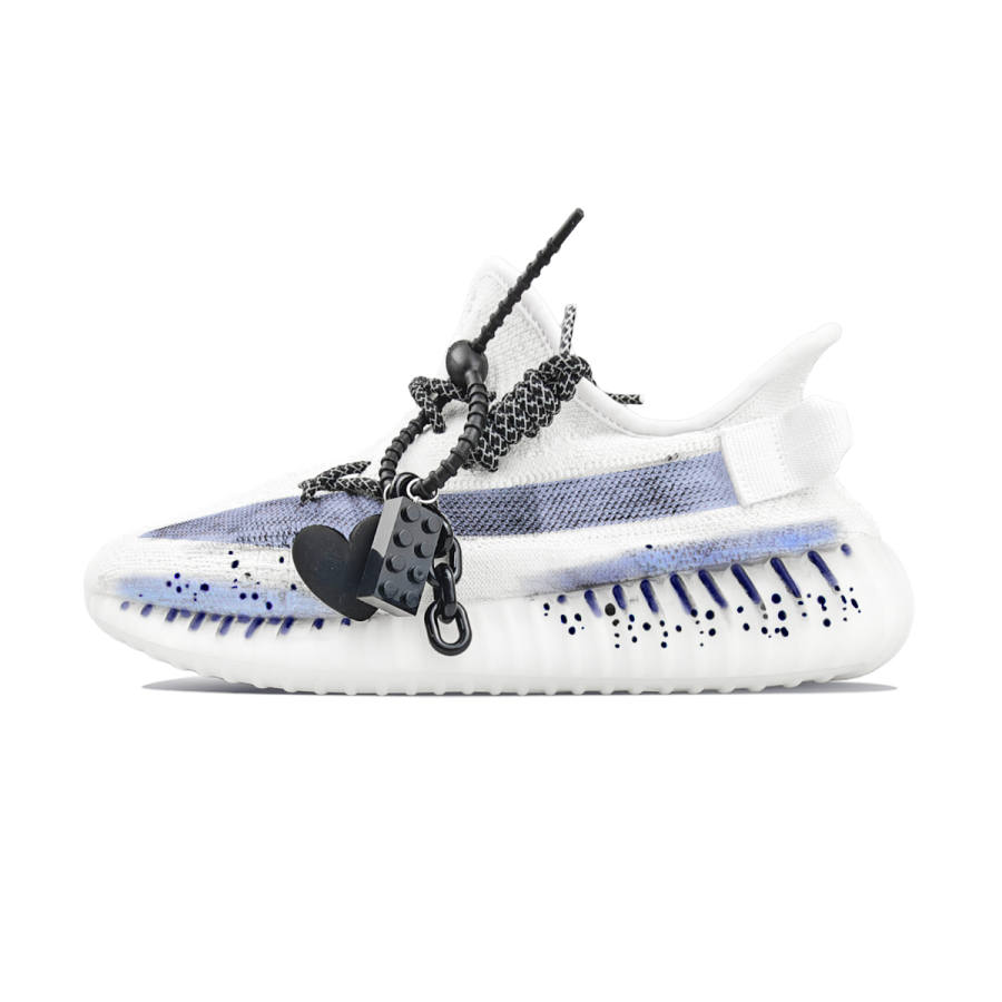 Adidas Originals Yeezy Boost 350 V2 BNK Twilight Frost Blue Cushioning Height Increasing Low top Casual Shoes Unisex