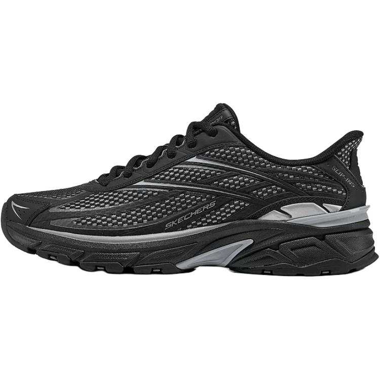 Skechers Silver Wing Shoes Lightweight Low top Casual Shoes Men's Black