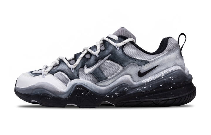 Nike Nike Tech Hera Pursue Stars, Cool Innovation Space Abrasion Resistant Low top Casual Shoes Unisex Black Gray