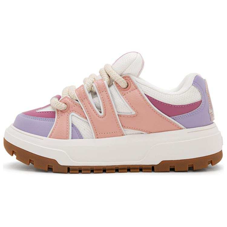 MLB New York Yankees Slip Resistant Abrasion Resistant Low top Casual Shoes Unisex Purple Pink