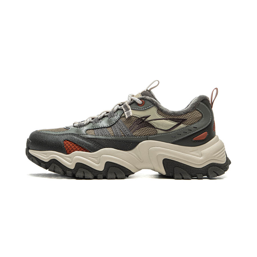 Li-Ning Li Ning Mountain Trek WNTR LOW Cushioning Abrasion Resistant Breathable Low top Casual Shoes Men's Gray