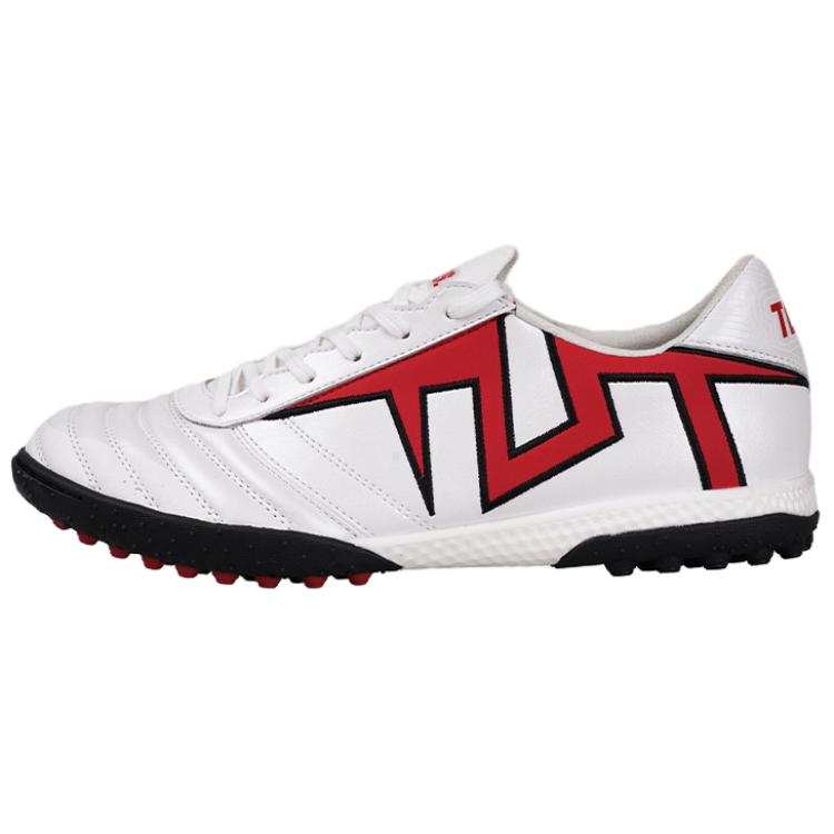 TLSS. TF Turf Artificial Turf Kangaroo Leather Cushioning Slip Resistant Anti Twist Soccer Shoes Unisex White