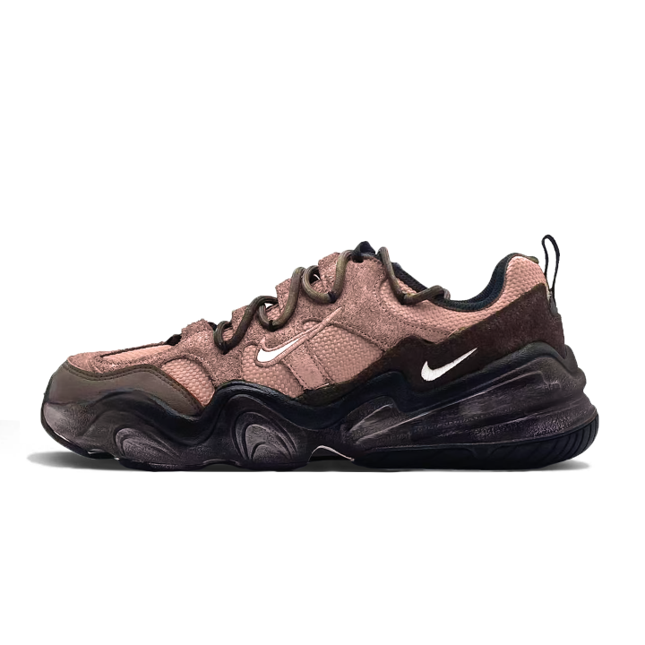 Nike Nike Tech Hera Smoke Pink Mocha Slip Resistant Abrasion Resistant Low top Casual Shoes Unisex
