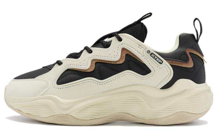 XTEP Lightning 3.0 Cushioning Slip Resistant Low top Casual Shoes Women's Black Beige