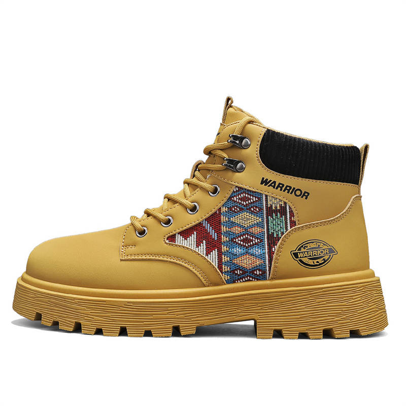 WARRIOR WARRIOR Ankle Length Combat Boots Men's Earth Yellow Black