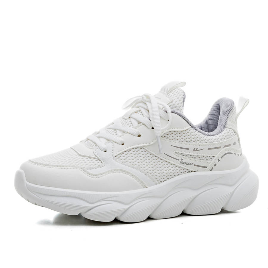 Warrior Mesh, Synthetic Leather Fashion Trend Cushioning, Wear Resistant Low top Casual Shoes Women's