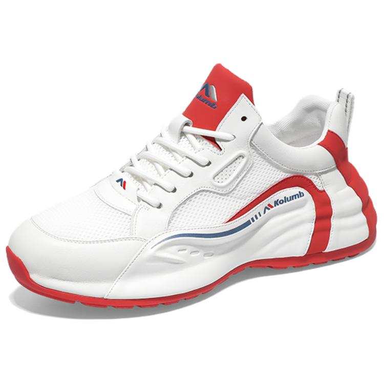 Kolumb Slip Resistant, Abrasion Resistant, Breathable Low top Casual Shoes Men's White Red
