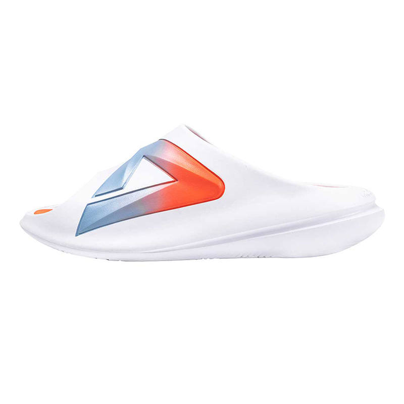 PEAK PEAK Statistic Sandals Rubber Sole Graffiti Slide Slippers Men's White Orange