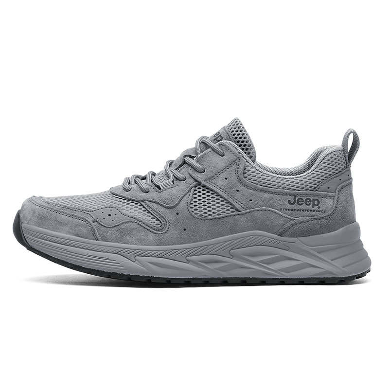 Jeep Textile, Leather Slip Resistant, Abrasion Resistant, Lightweight Sports Casual Shoes Men's