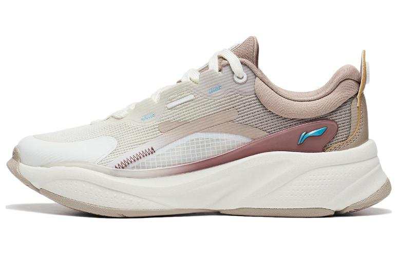 Li-Ning Li Ning Soft Breathable Low top Casual Shoes Women's Beige Brown