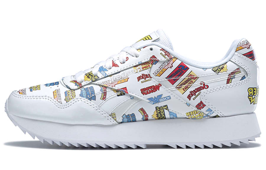 Reebok Royal Glide Casual Shoes Women's Low Top White/Blue/Red/Yellow