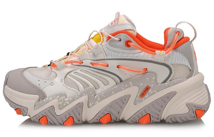Li-Ning Li Ning X Claw Cat Paw Cushioning Slip Resistant Low top Sports Casual Shoes Women's Gray Orange