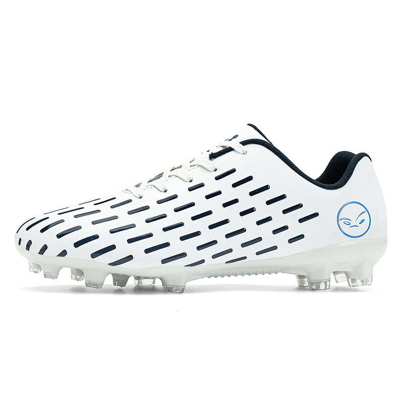 BIANSULONG FG Firm Ground Soft Ground, Indoor Soccer Shoes Unisex White Blue