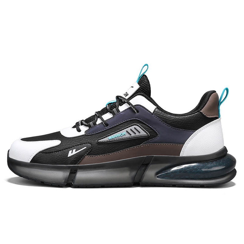 Warrior Abrasion Resistant Coverage Height Increasing Low top Casual Shoes Men's White Black Cyan