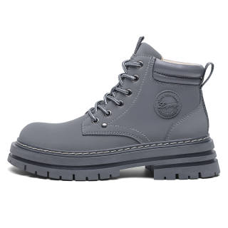 Leyang Ankle Length Combat Boots Women's Gray