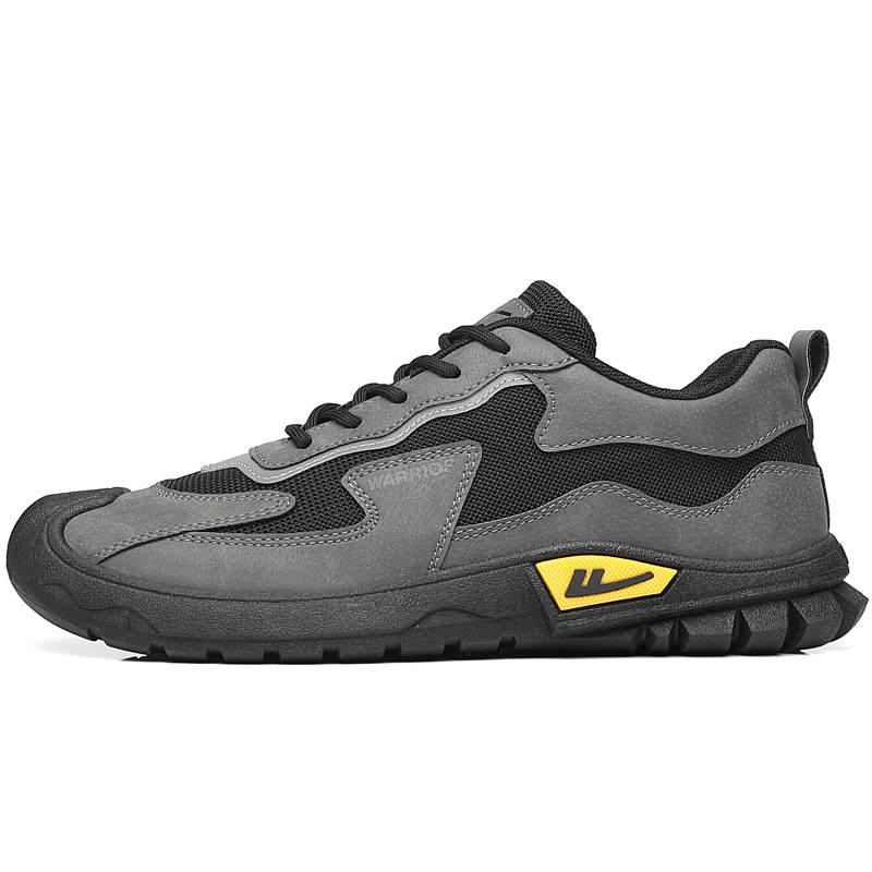 Warrior Abrasion Resistant Abrasion Resistant Low top Casual Shoes Men's Gray Black