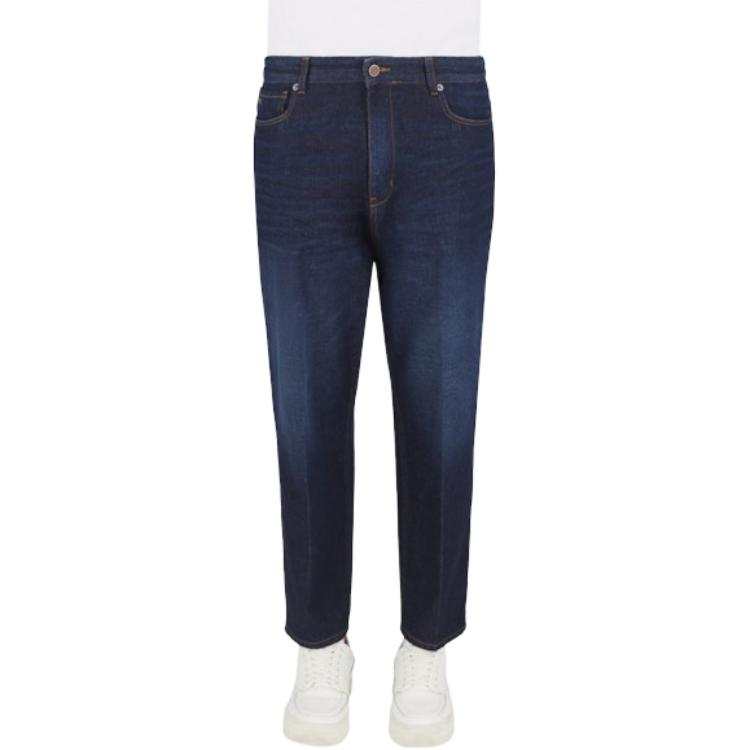 EMPORIO ARMANI Jeans Men's Denim Blue Moderate Straight Fit Pants