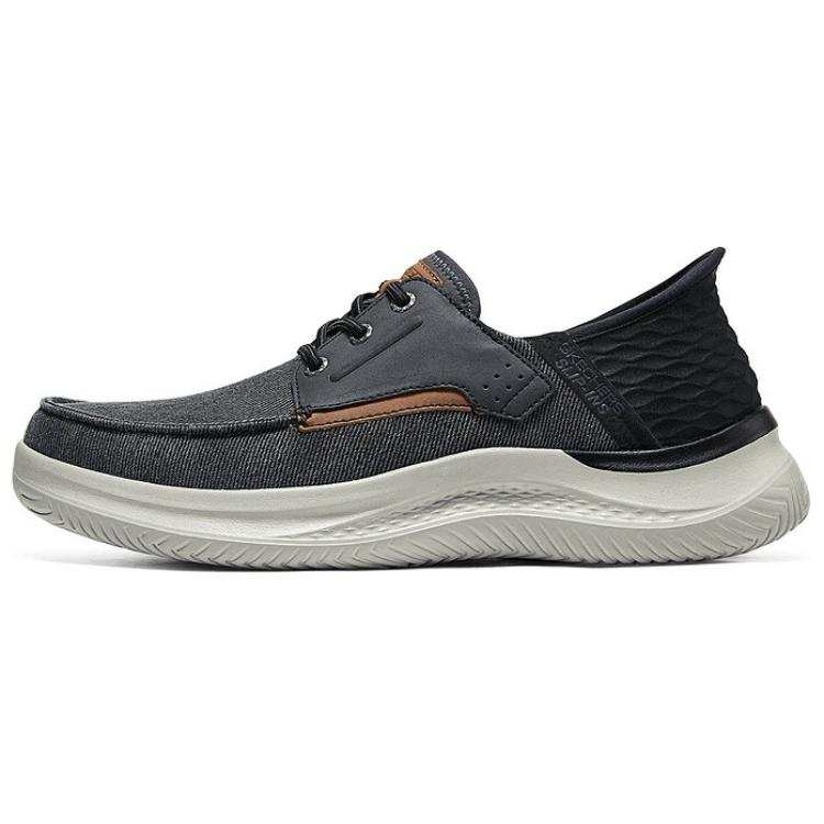 Skechers Slip Ins Low top Casual Shoes Men's Black Brown