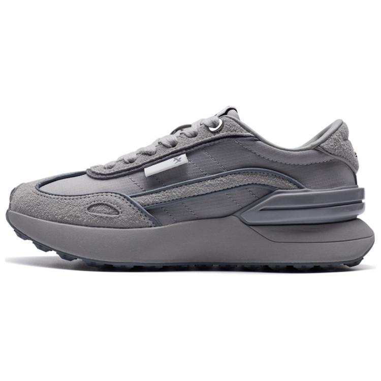 XTEP Slip Resistant Abrasion Resistant Low top Casual Shoes Women's Smoke Gray