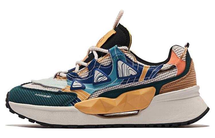 QIAODAN Slip Resistant Abrasion Resistant Low top Sports Casual Shoes Men's Blue Green