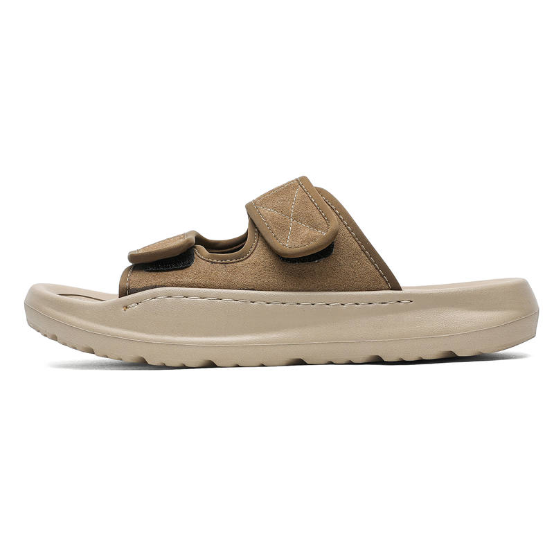 PAIBLOKS Rubber Slip Resistant Abrasion Resistant Odor Resistant Quiet Flip Flops Men's White
