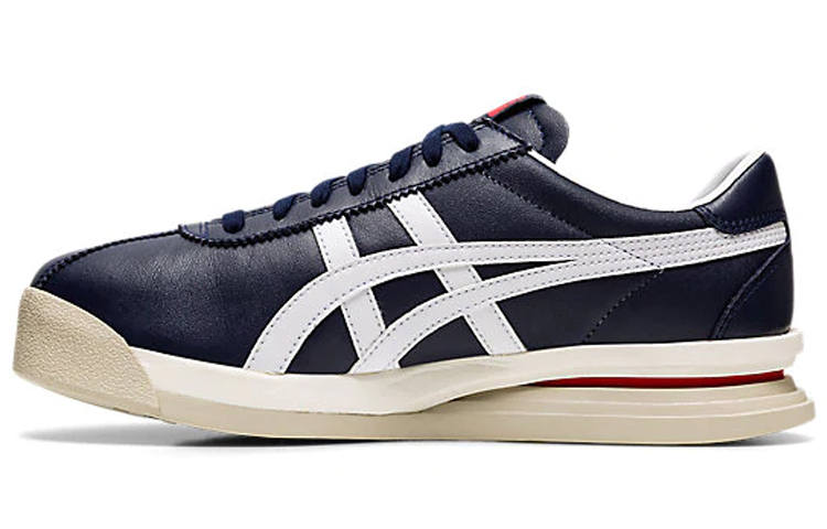 Onitsuka Tiger Corsair EX Cow Leather Cushioning Slip Resistant Lightweight Low top Casual Shoes Unisex Dark Blue