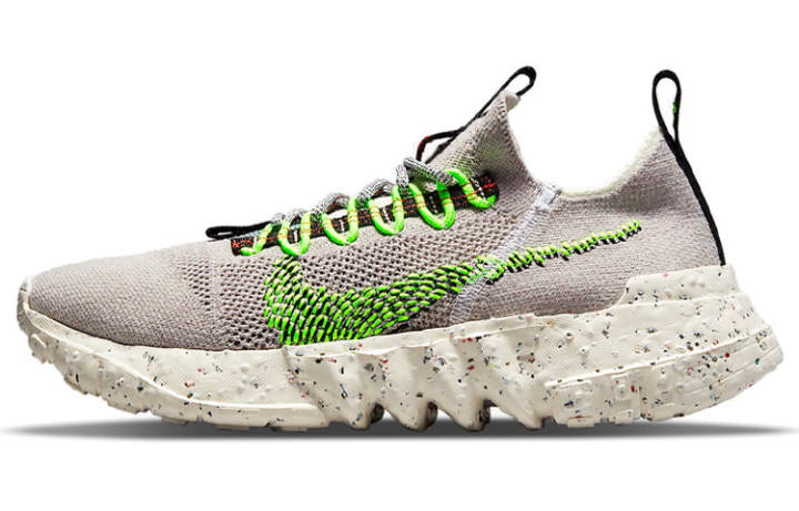 Nike Nike Space Hippie 01 Fabric Cushioning Slip Resistant Abrasion Resistant Breathable Coverage Lightweight