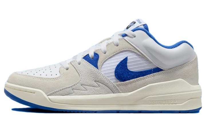 Jordan Jordan Stadium 90 Textile, Synthetic Leather, Leather Low top Casual Shoes Men's White Beige Blue