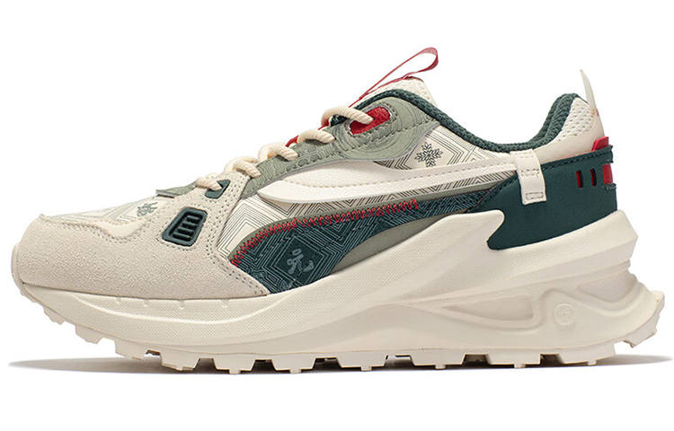 361° Long Wind Casual Shoes Women's Low Top Sago/Ecological Green