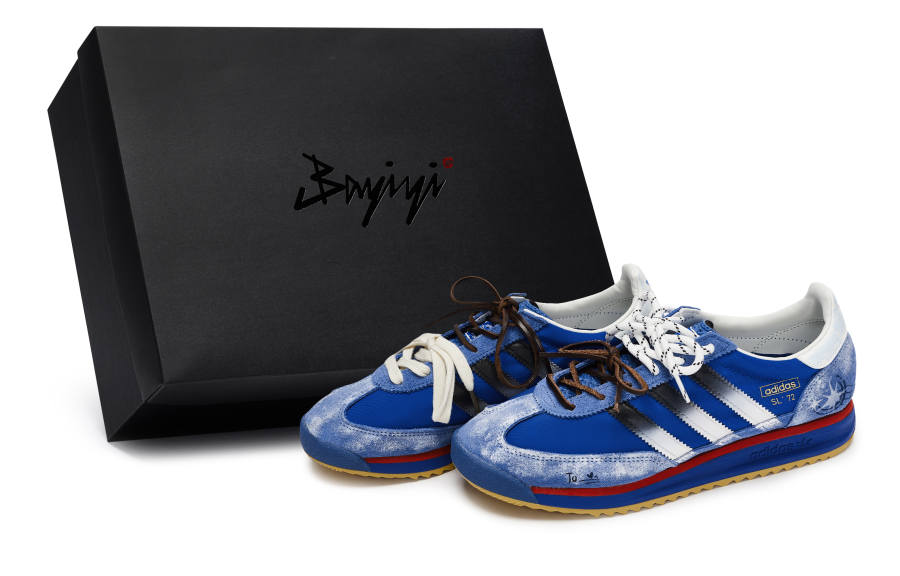 Adidas Originals SL 72 RS 811 Manufacturing, Arctic Letter, Special Shoe Box Abrasion Resistant Low top Casual Shoes