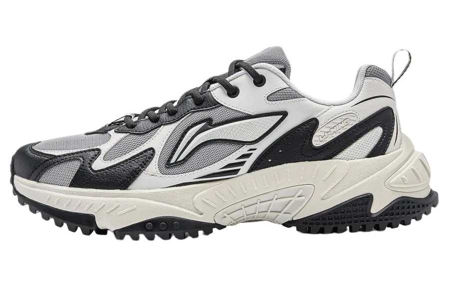 Li-Ning Li Ning QIXING 2.0 Slip Resistant Abrasion Resistant Low top Casual Shoes Men's Black White