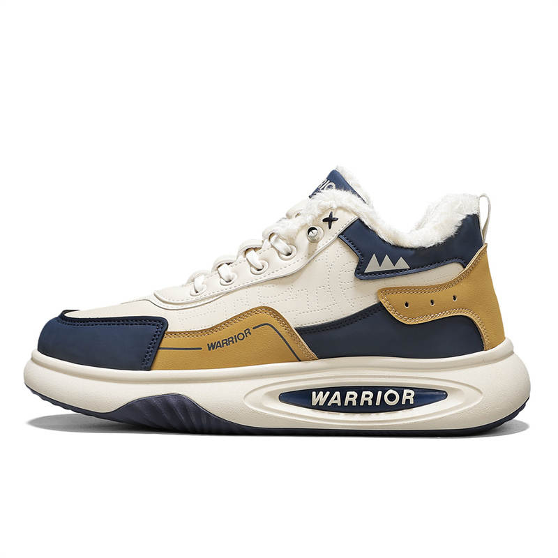 WARRIOR Casual Shoes Men's Low Top Black Khaki Orange/Khaki Dark Blue/Beige Dark Blue Earth Yellow