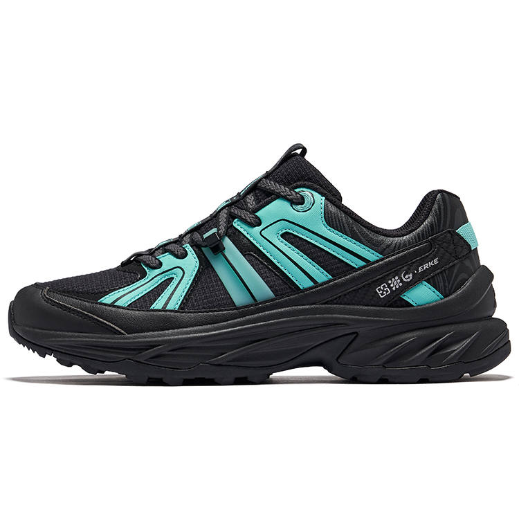 Erke Pursuit Coverage Slip Resistant Low top Casual Shoes Men's Jet Black Laser Blue