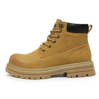 X-ZONE X ZONE Cow Split Leather Short Combat Boots Men's