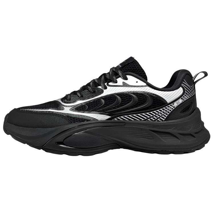 361° Cushioning Abrasion Resistant Breathable Low top Casual Shoes Men's Black