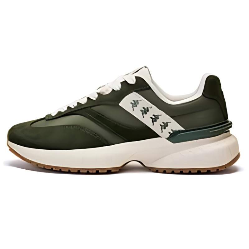 Kappa Slip Resistant Abrasion Resistant Low top Casual Shoes Unisex Green White
