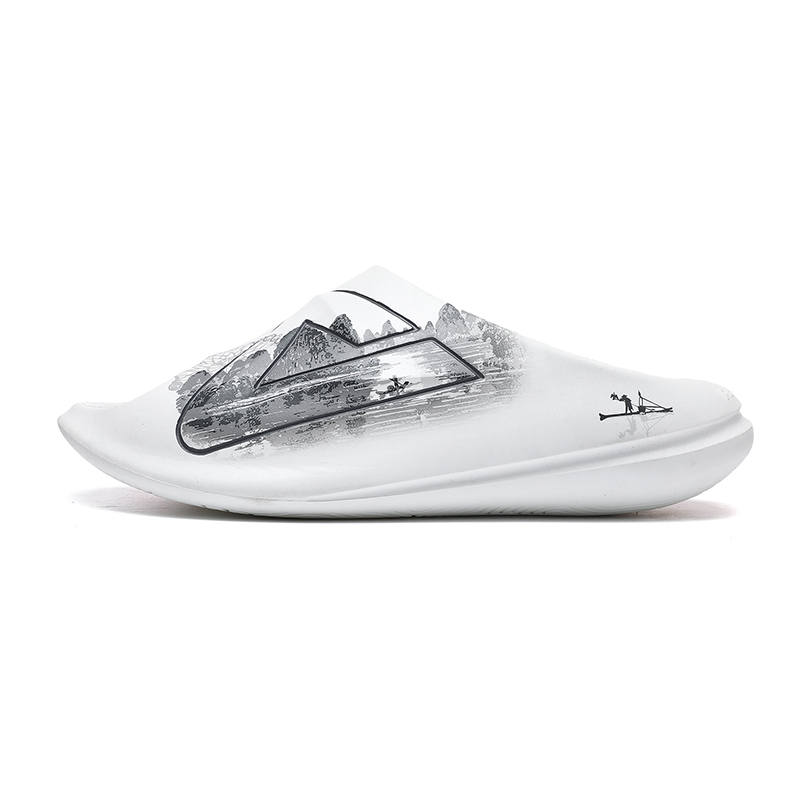 PEAK State Pole EVA Slip Resistant Abrasion Resistant Cushioning Slide Slippers Men's White Gray