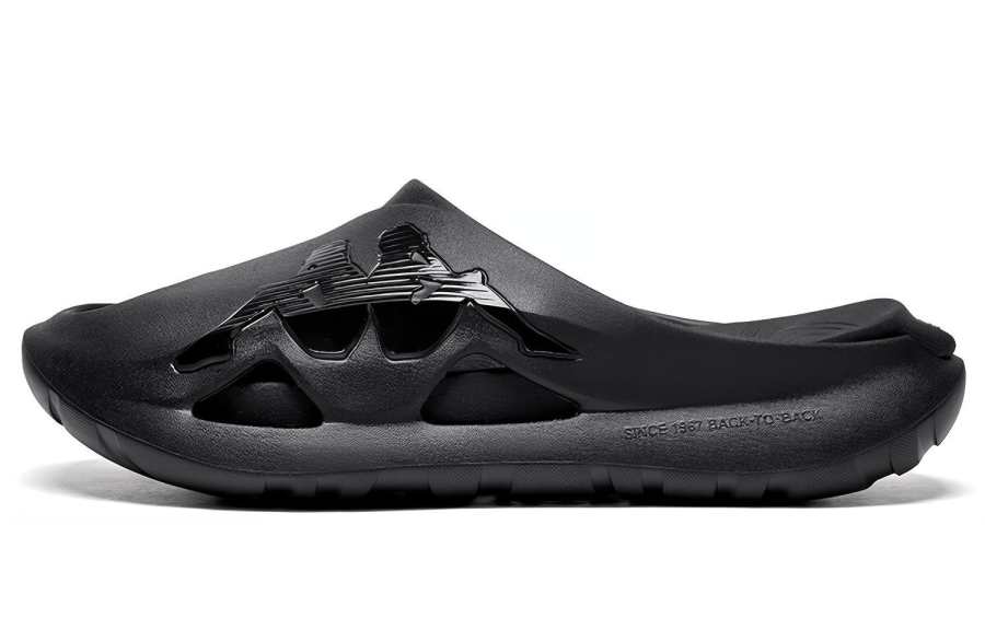 Kappa Cool Chip EVA Slip Resistant Abrasion Resistant Slide Slippers Unisex Black