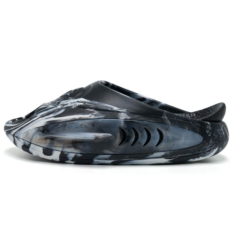RIGORER Shark 2 Slip Resistant Abrasion Resistant Slide Slippers Unisex Black White