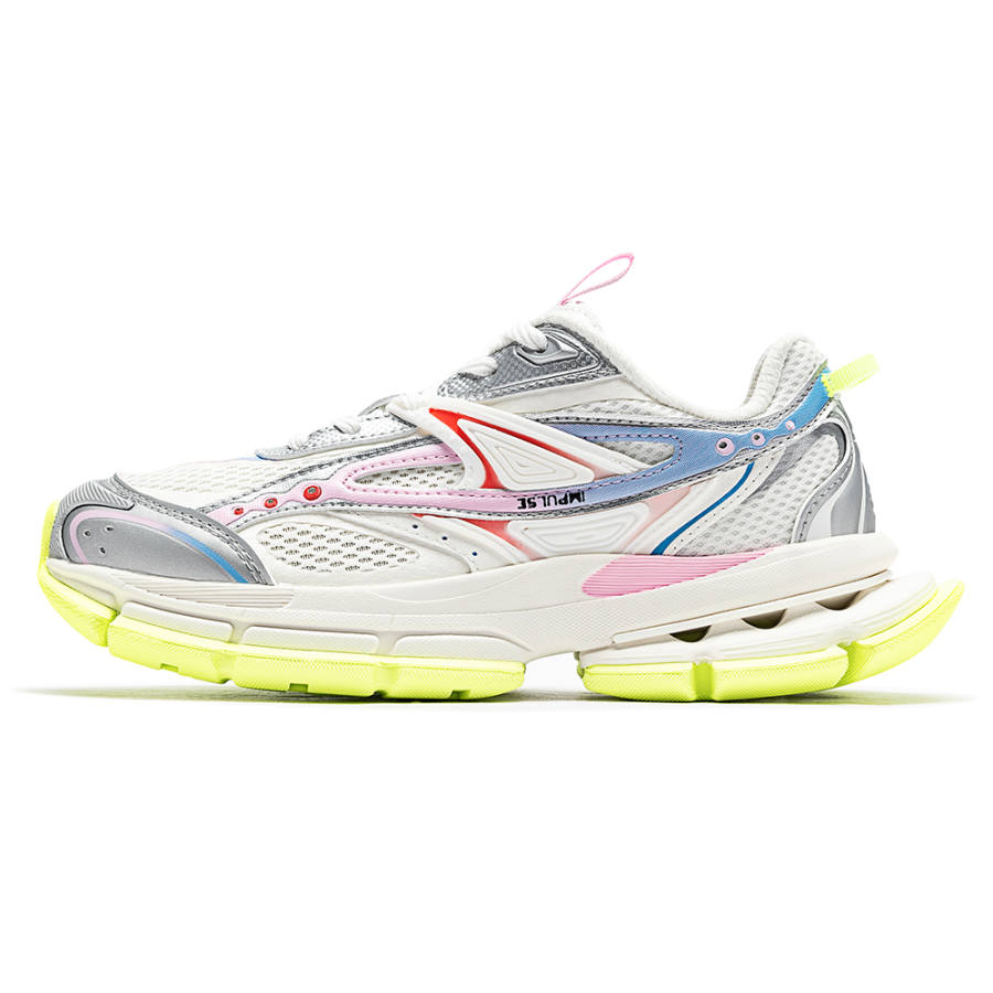 ANTA SNEAKERVERSE Abrasion Resistant Breathable Low top Casual Shoes Women's White Silver