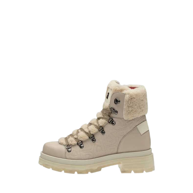 BOGNER BOGNER Short Combat Boots Women's Gray Brown