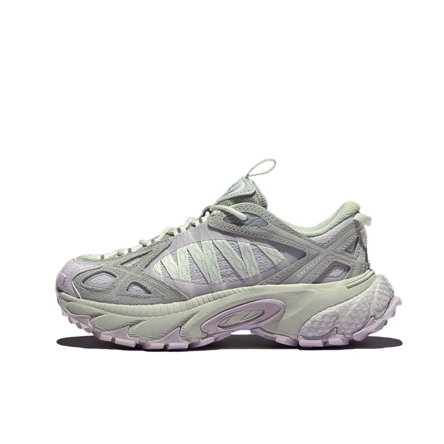 ANTA SNEAKERVERSE Slip Resistant Abrasion Resistant Low top Casual Shoes Women's Gray Purple