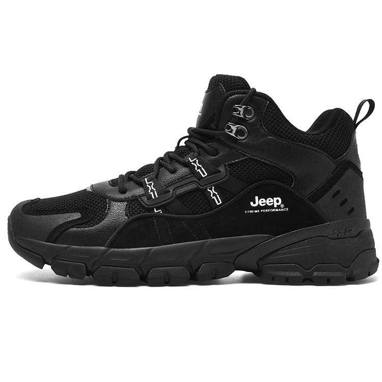 Jeep Cushioning Abrasion Resistant Height Increasing Thermal Low top Casual Shoes Men's Black